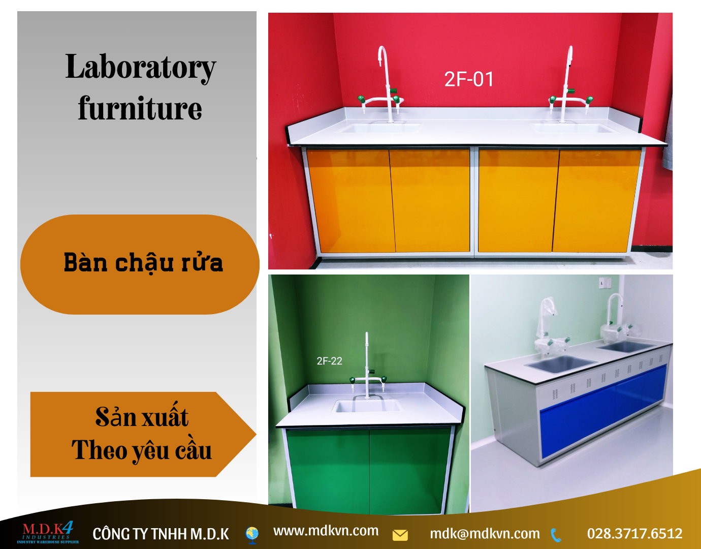 Bàn chậu rửa cho phòng thí nghiệm